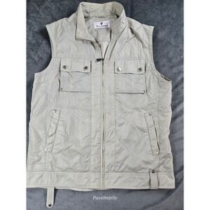 Vtg Tonio Lamborghini Vest Mens Large Safari Hiking Racing Formula 1 Pockets‎